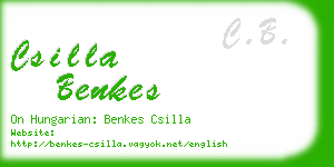 csilla benkes business card